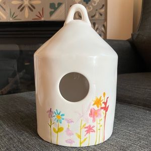 Rae Dunn Floral Watercolor Birdhouse - 2017 - first edition- Magenta
